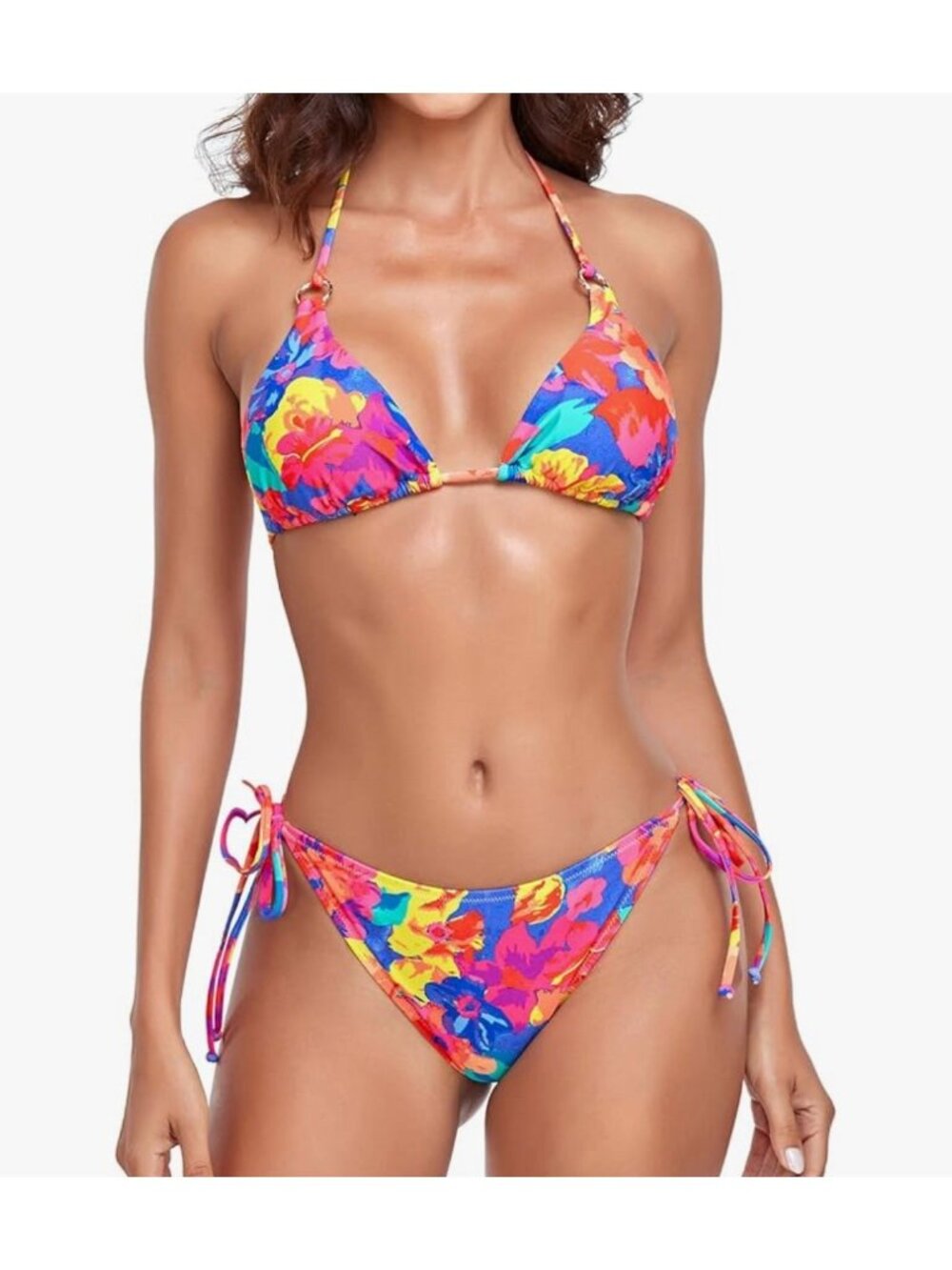 Women Relleciga Floral Print Bikini Set Size M
